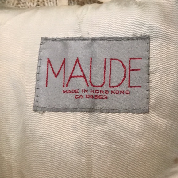 Genuine rabbit fur ecru jacket - Picture 2 of 7